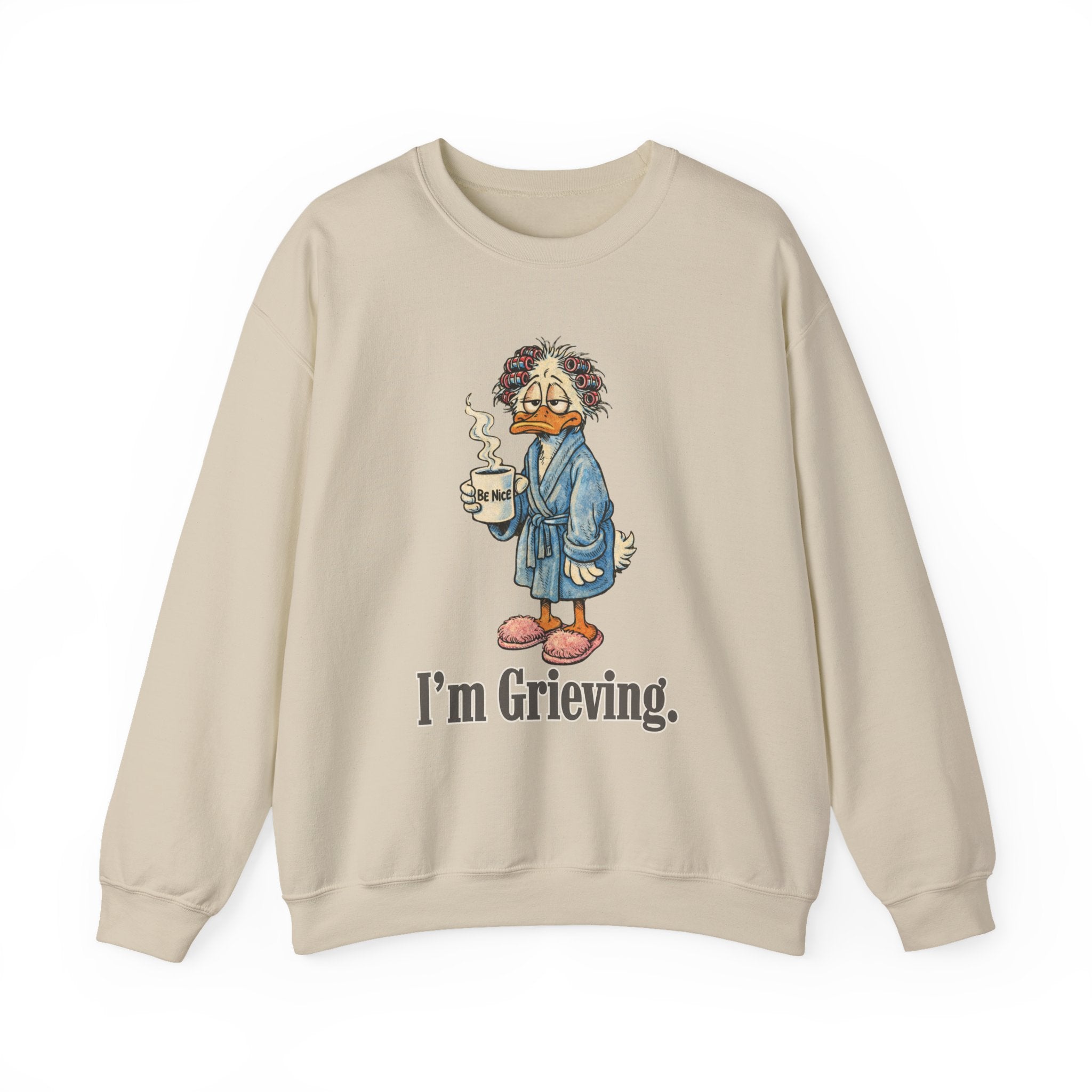 Be Nice. I'm Grieving. Unisex Heavy Blend™ Crewneck Sweatshirt