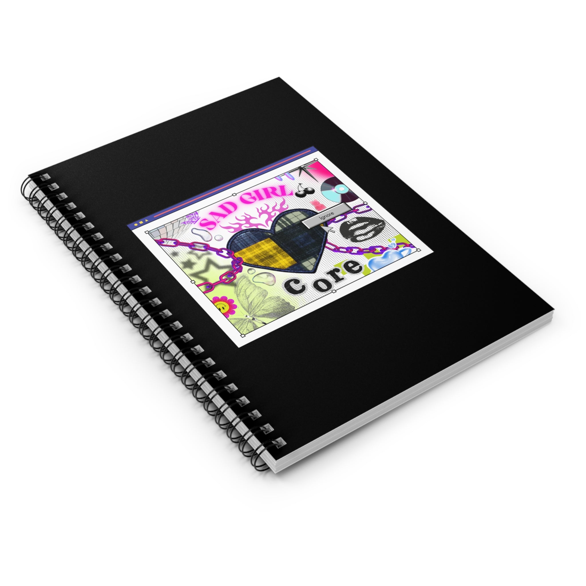 Y2K Sad Girl Core - Spiral Notebook - Ruled Line