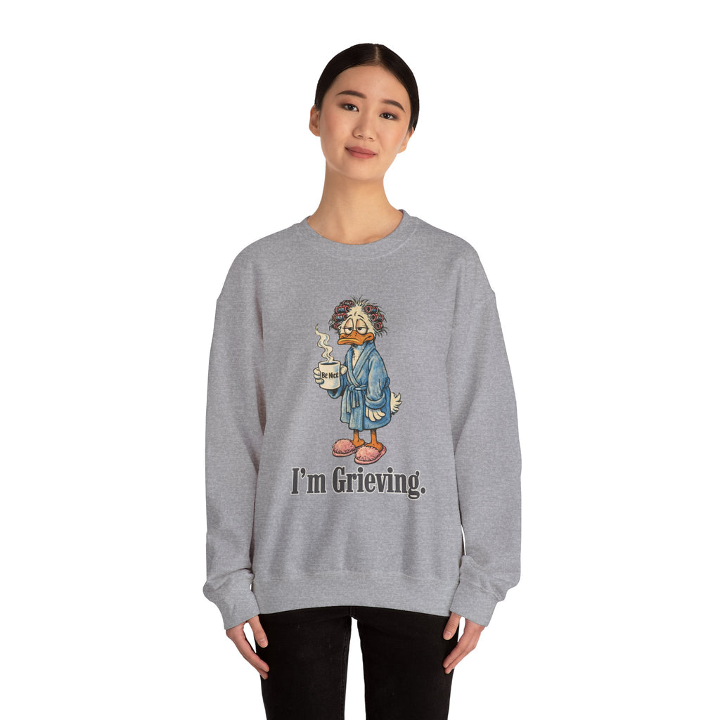 Be Nice. I'm Grieving. Unisex Heavy Blend™ Crewneck Sweatshirt
