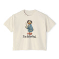 Be Nice. I'm Grieving. Women's Boxy Tee