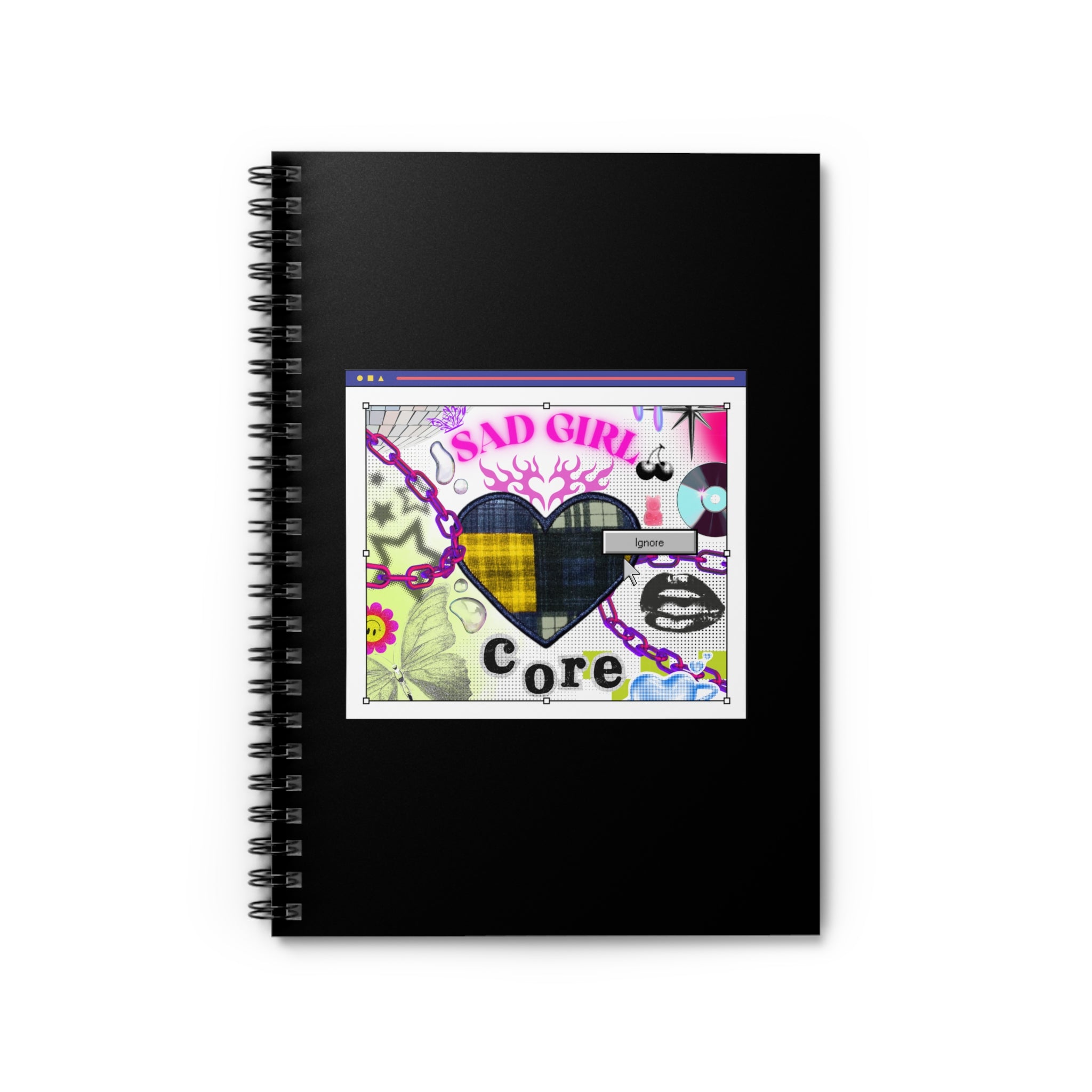 Y2K Sad Girl Core - Spiral Notebook - Ruled Line