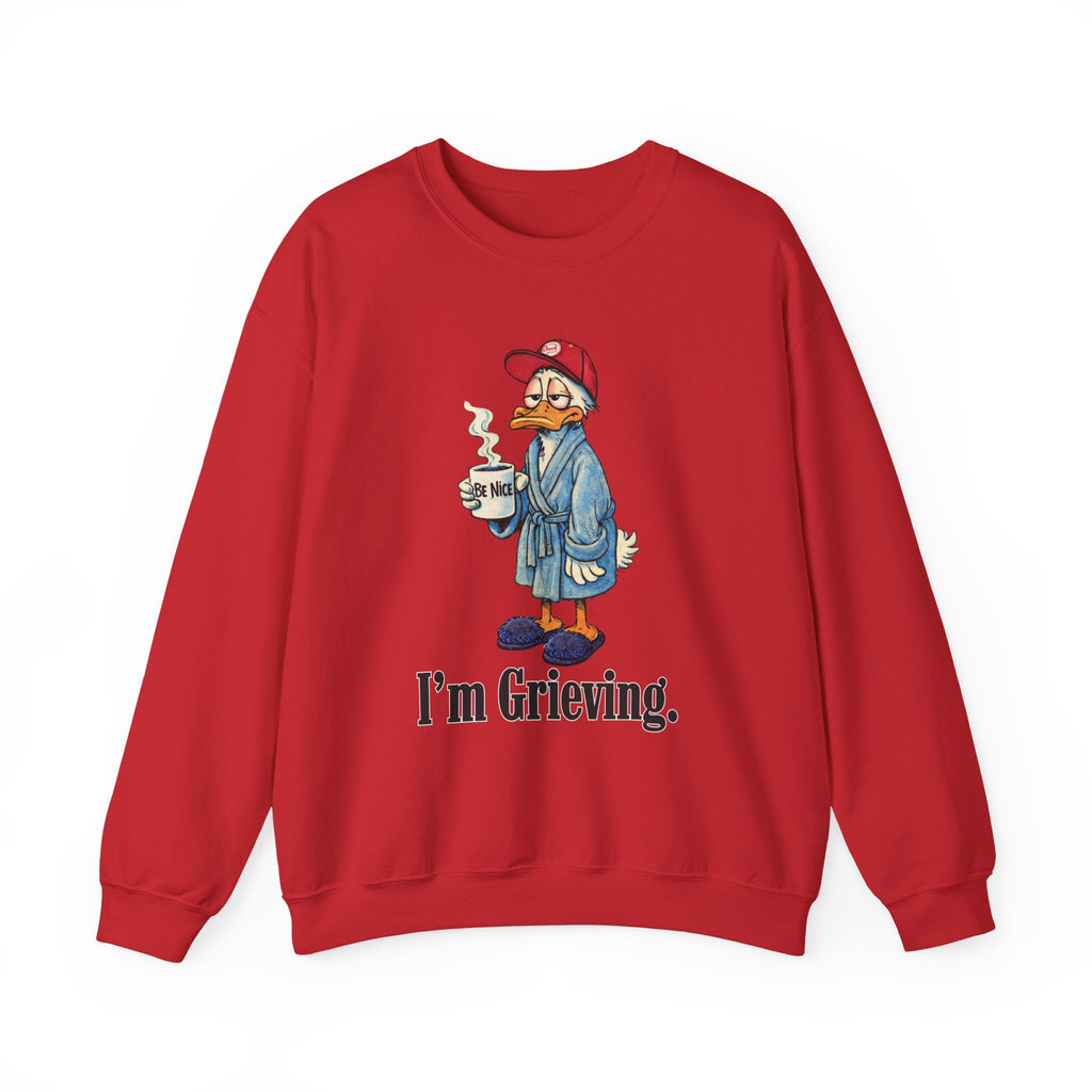 Be Nice. I'm Grieving. Unisex Heavy Blend™ Crewneck Sweatshirt