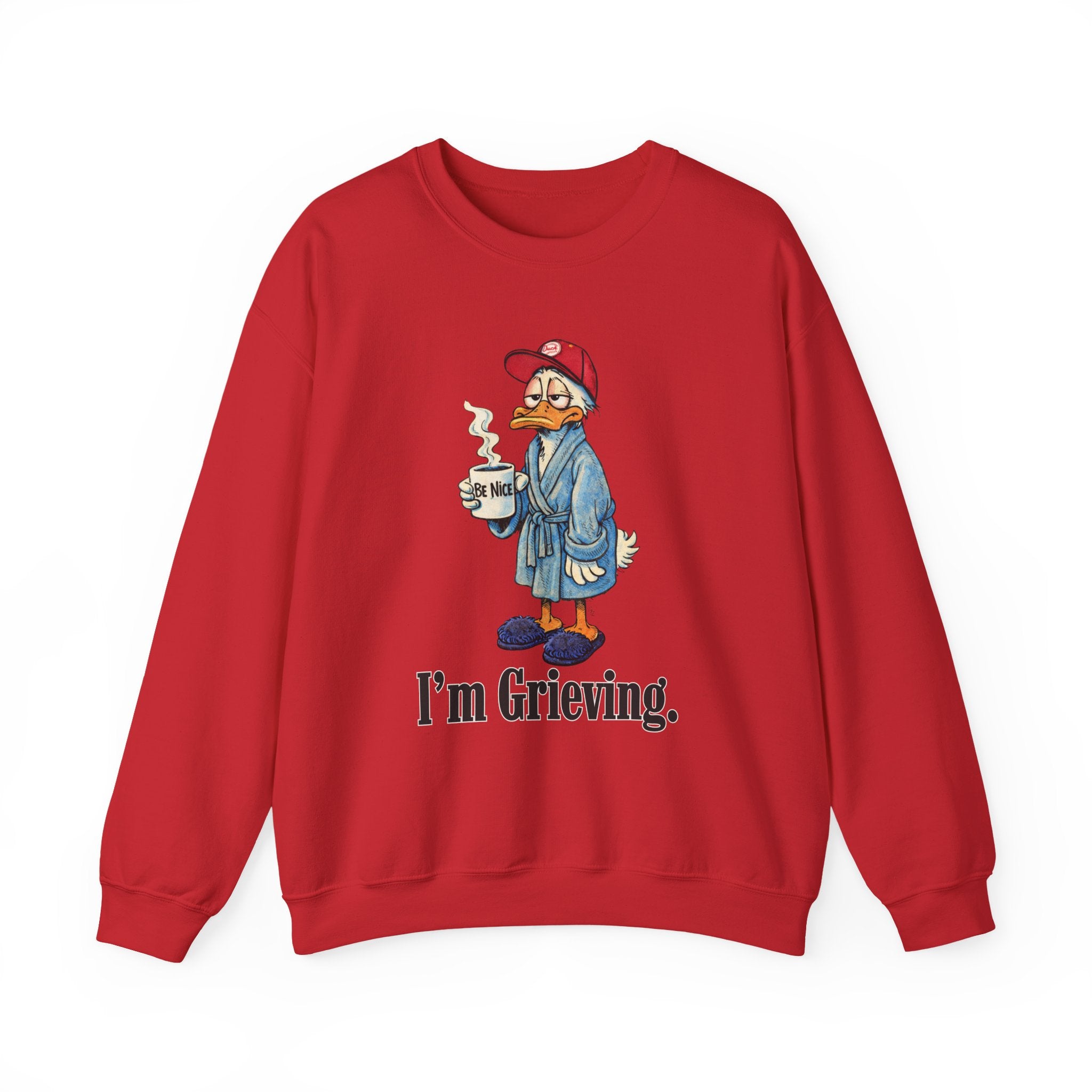 Be Nice. I'm Grieving. Unisex Heavy Blend™ Crewneck Sweatshirt