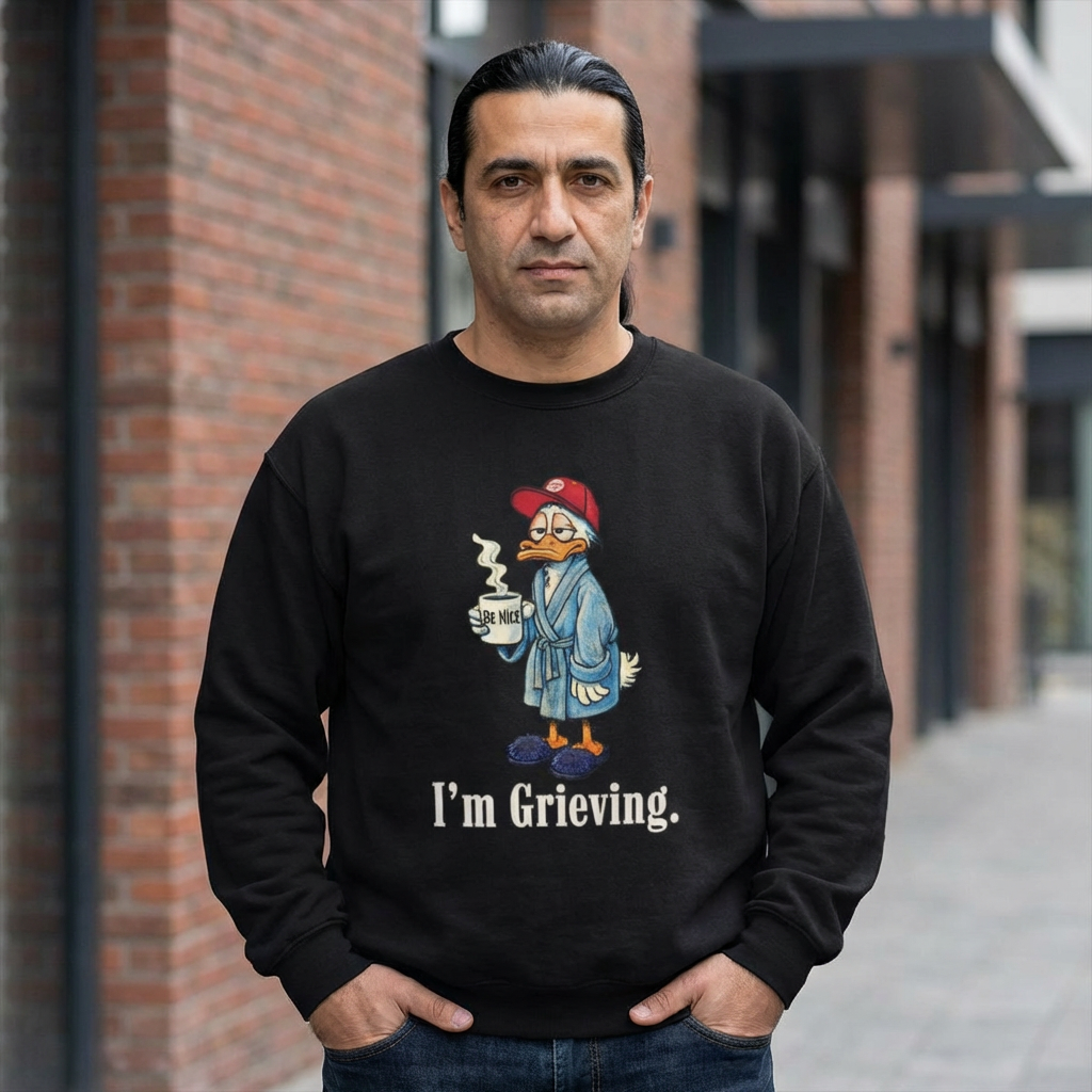 Be Nice. I'm Grieving. Unisex Heavy Blend™ Crewneck Sweatshirt