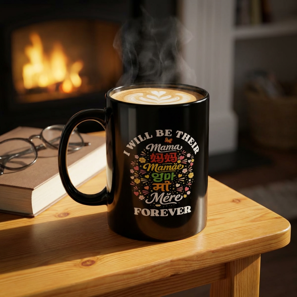Mama Forever Memorial Mug — "I Will Be Their Mama Forever" in 6 Languages (11oz & 15oz)