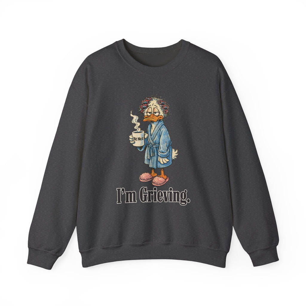 Be Nice. I'm Grieving. Unisex Heavy Blend™ Crewneck Sweatshirt