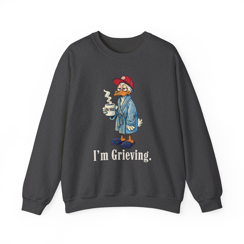 Be Nice. I'm Grieving. Unisex Heavy Blend™ Crewneck Sweatshirt