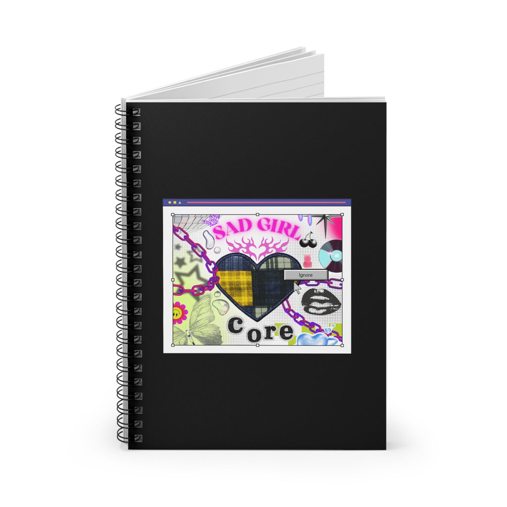Y2K Sad Girl Core - Spiral Notebook - Ruled Line