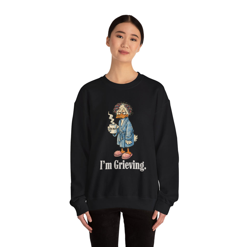 Be Nice. I'm Grieving. Unisex Heavy Blend™ Crewneck Sweatshirt