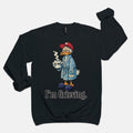 Grieving Duck Unisex Crew Neck Sweatshirt (dude duck)