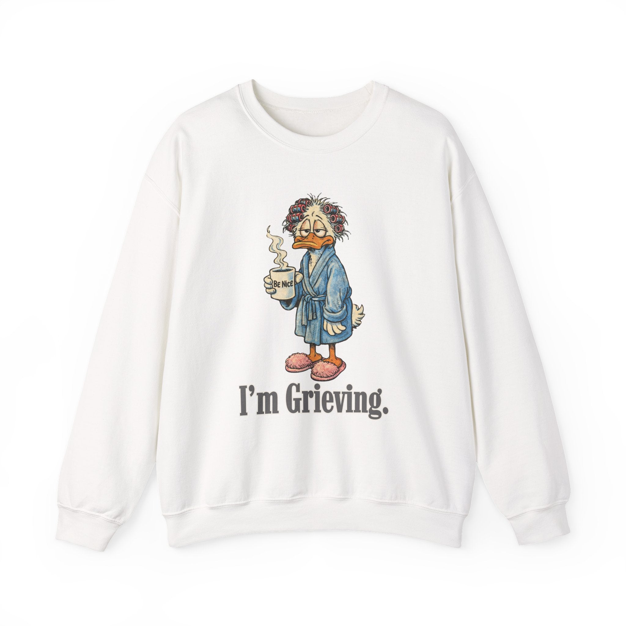 Be Nice. I'm Grieving. Unisex Heavy Blend™ Crewneck Sweatshirt