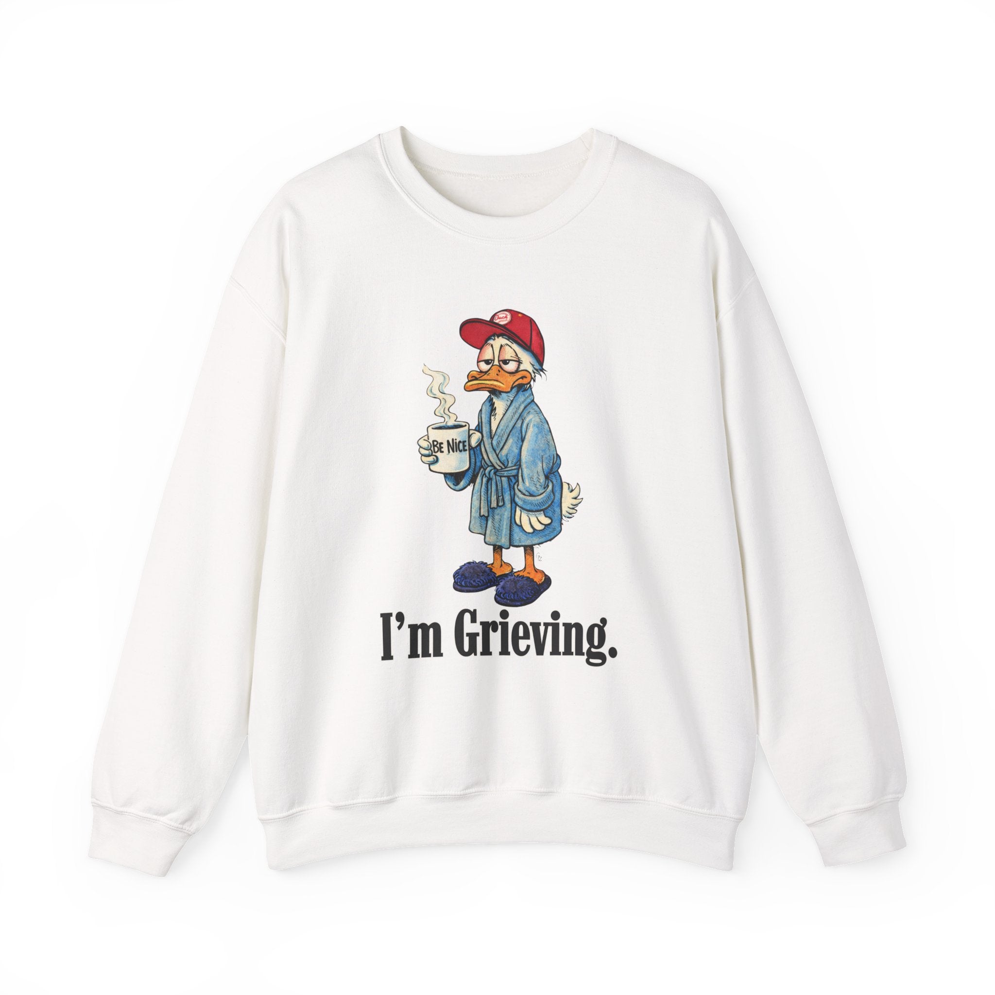 Be Nice. I'm Grieving. Unisex Heavy Blend™ Crewneck Sweatshirt