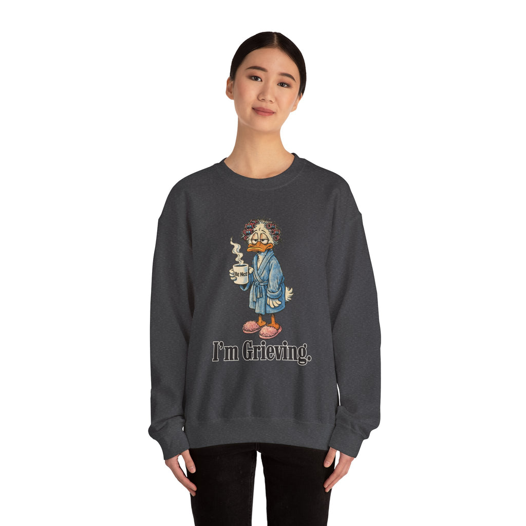 Be Nice. I'm Grieving. Unisex Heavy Blend™ Crewneck Sweatshirt