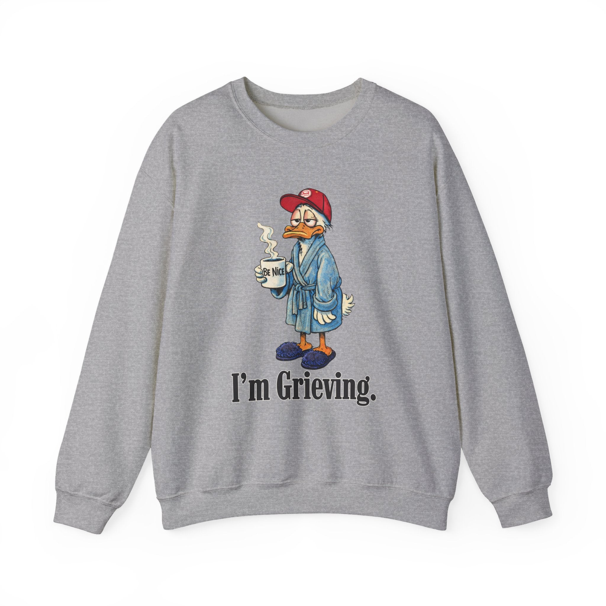 Be Nice. I'm Grieving. Unisex Heavy Blend™ Crewneck Sweatshirt