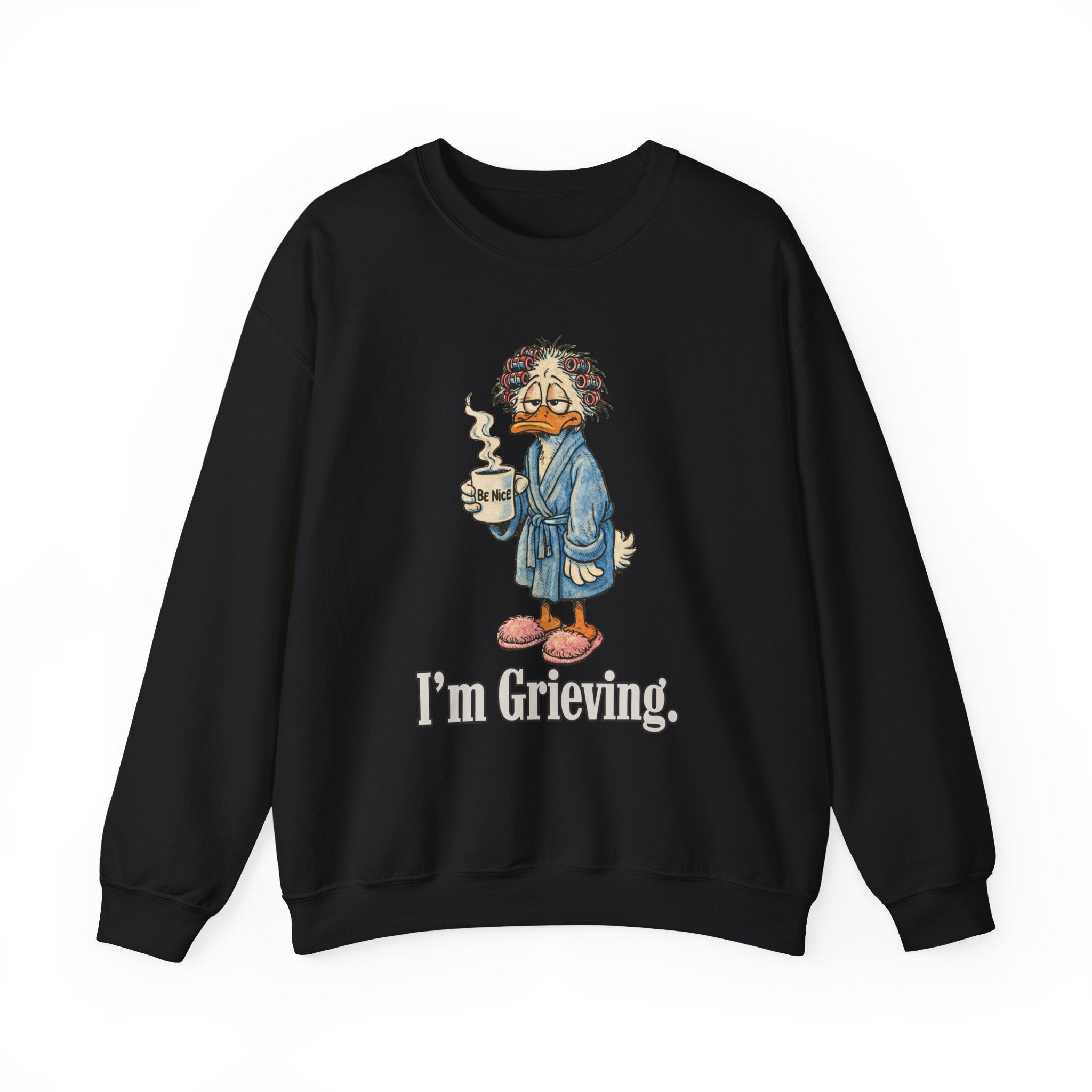 Be Nice. I'm Grieving. Unisex Heavy Blend™ Crewneck Sweatshirt