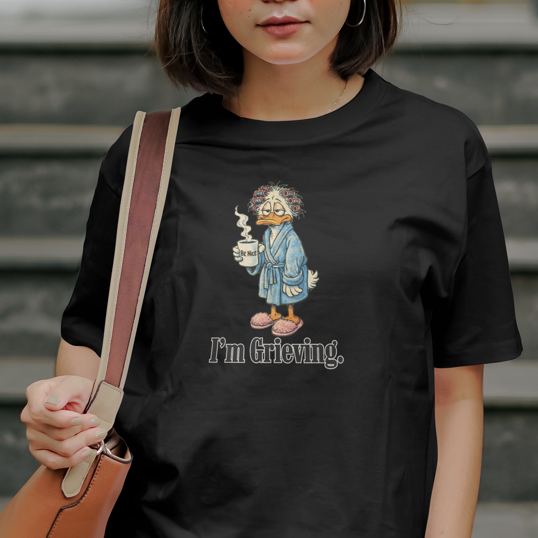 Grieving Duck Unisex Tee (girl duck)