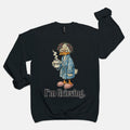 Grieving Duck Unisex Crew Neck Sweatshirt (girl duck)